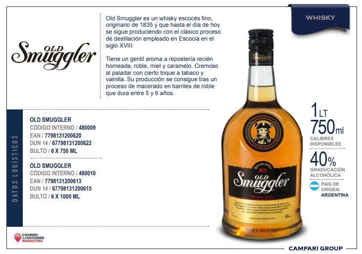 OLD SMUGGLER 750CC 40º