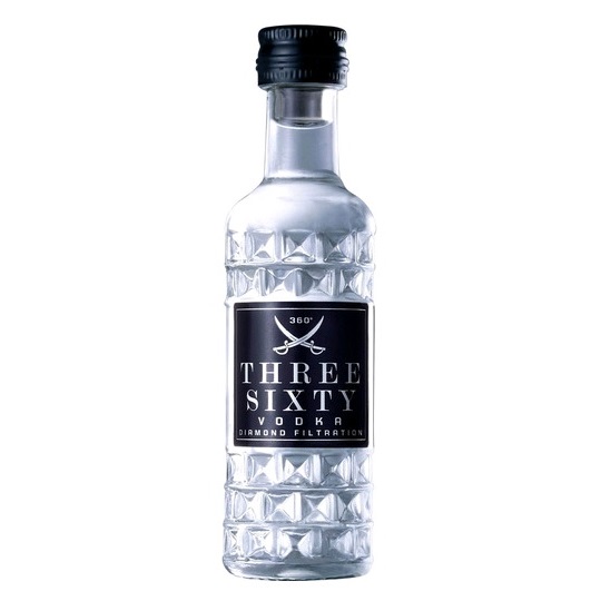 Vodka Three Sixty 37.4º 40cc (MINIATURA VIDRIO)