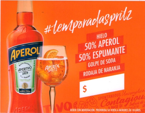 POP- FOLLETO PRECIO RECETA APEROL SPRITZ