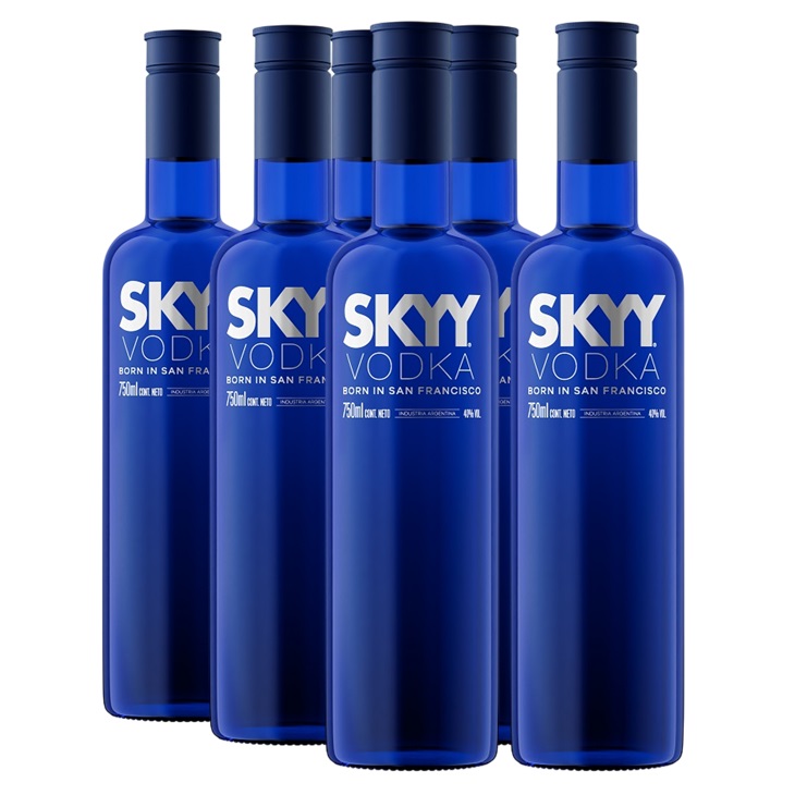 Promo x6 Vodka Skyy Regular 40º 700cc 10% Off