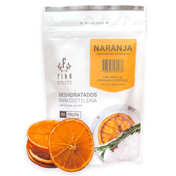 Fika Naranja Deshidratado Pouch 1x8 Rodajas
