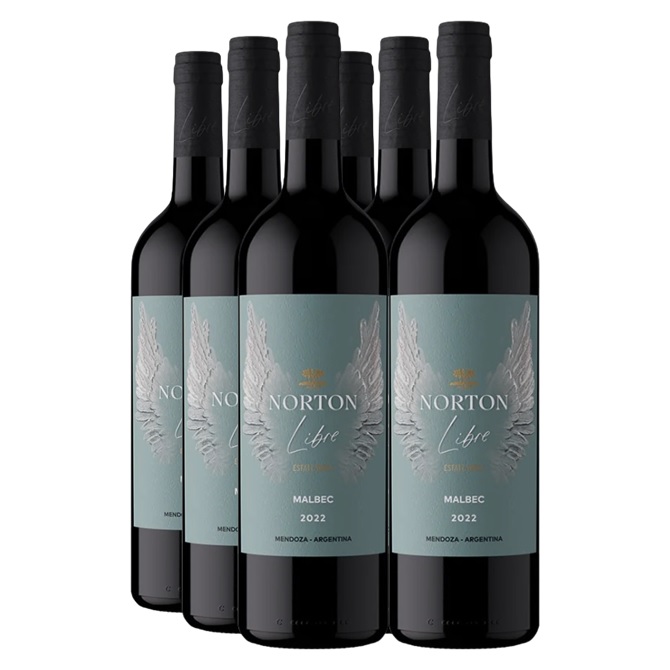 Promo 5+1 Norton Libre Malbec 750cc