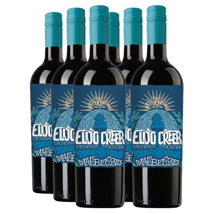 Promo 5+1 Elijo Creer Malbec 750cc