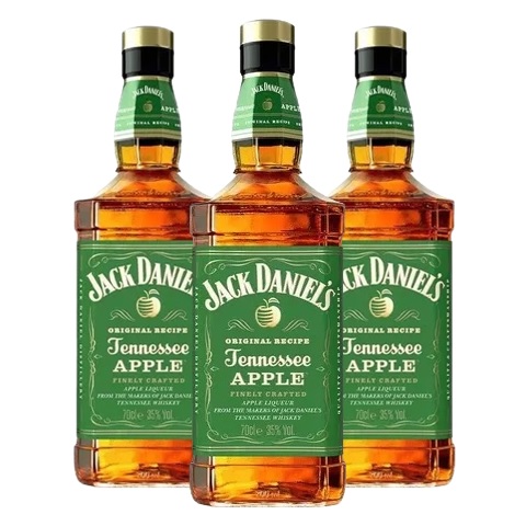 Promo x3 Whiskey Jack Daniels Apple 700cc