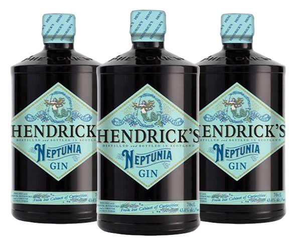 Promo x3 Gin Hendricks Neptunia 750cc