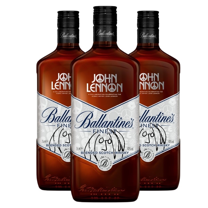 Promo x3 Ballantines Finest JOHN LENNON 40º 700cc