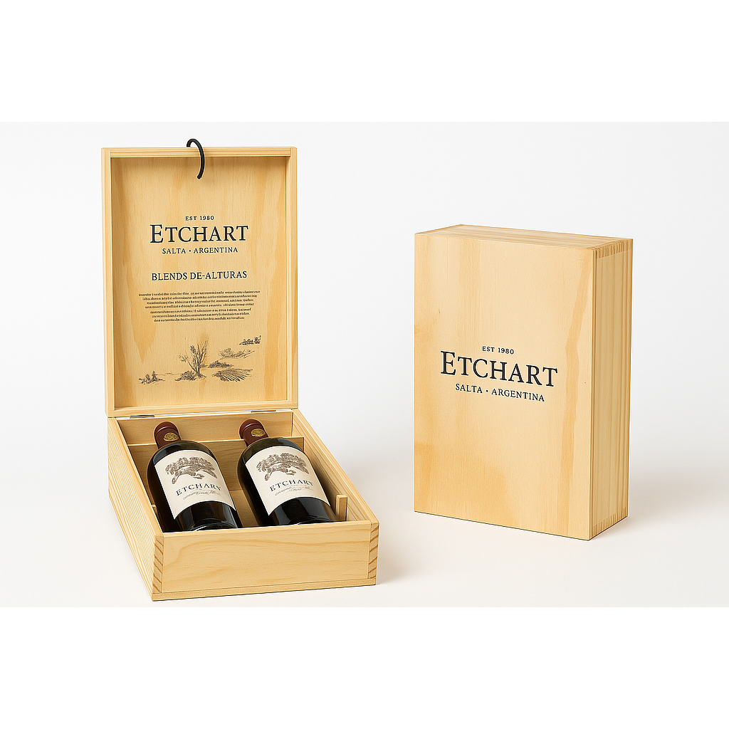 Etchart Assemblage Malbec Estuche Madera 2x750cc