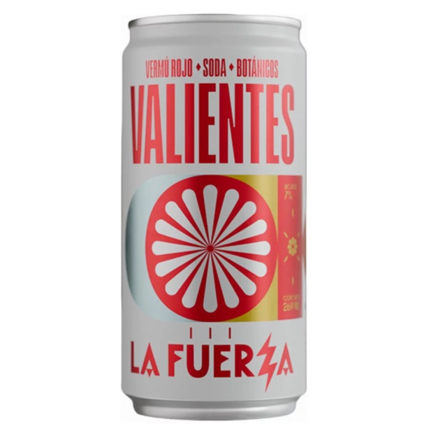 La Fuerza Valientes Rojo Con Soda y Botanicos 7° Lata 269cc