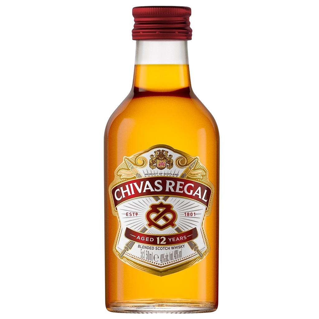 Chivas 12 Años 50cc (Miniatura Vidrio)