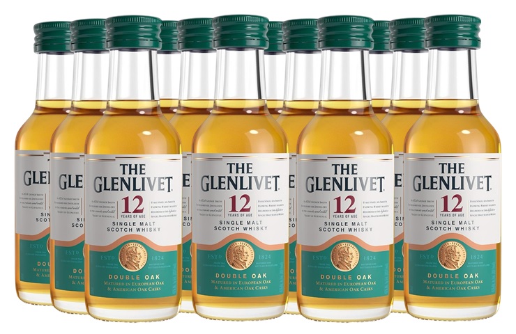 Promo x12 The Glenlivet 12 yo 50cc (Miniatura Vidrio)