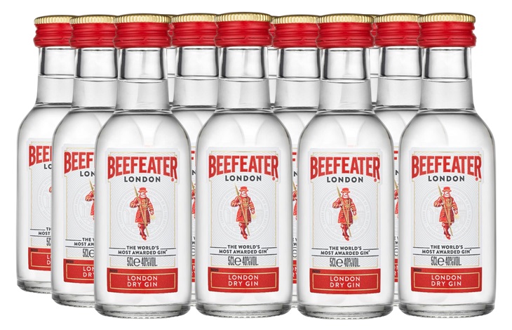 Promo x12 Gin Beefeater 50cc (MINIATURA VIDRIO)